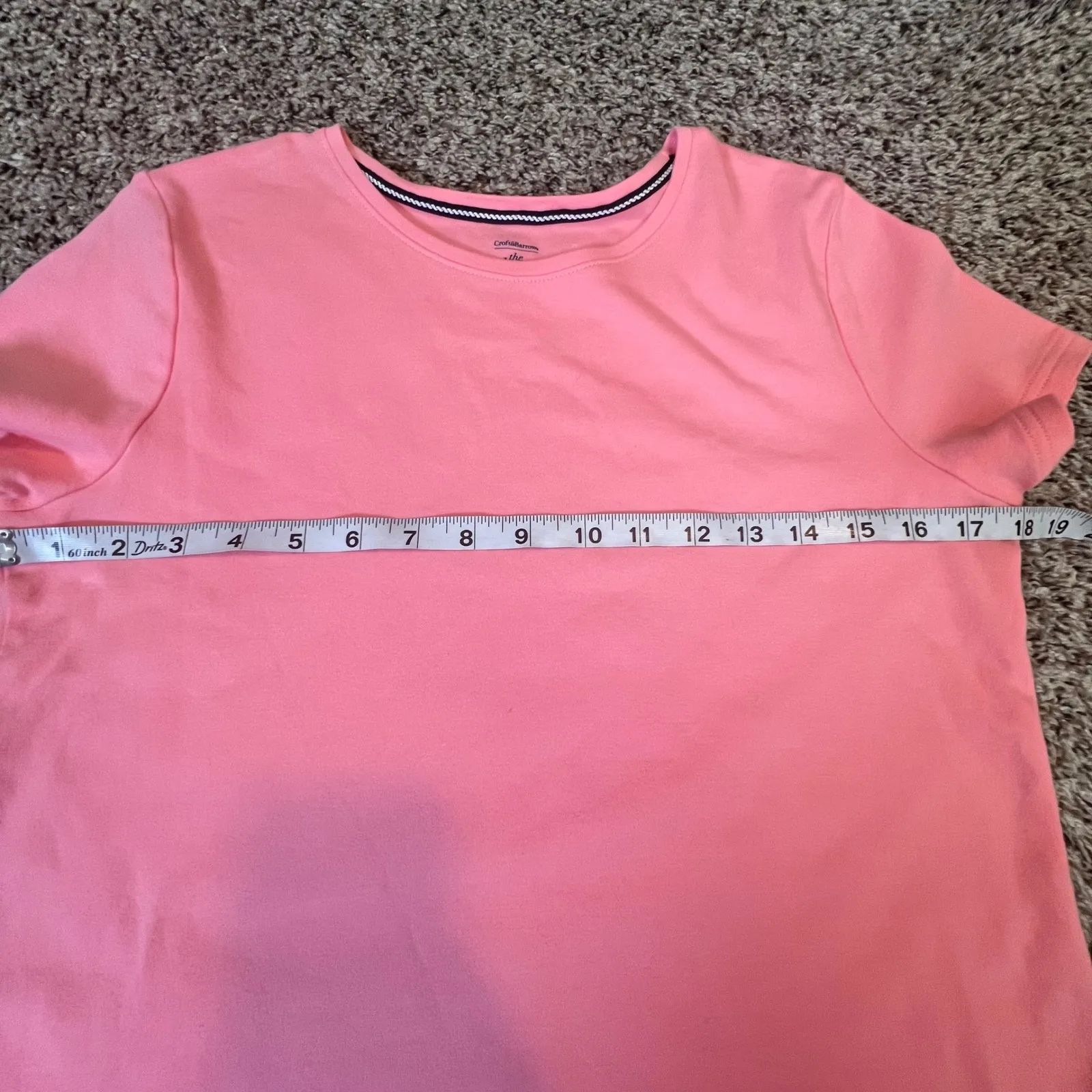 Croft Barrows Classic Tee Coral Pink Short Sleeve Casual Top Women PM - Image 4