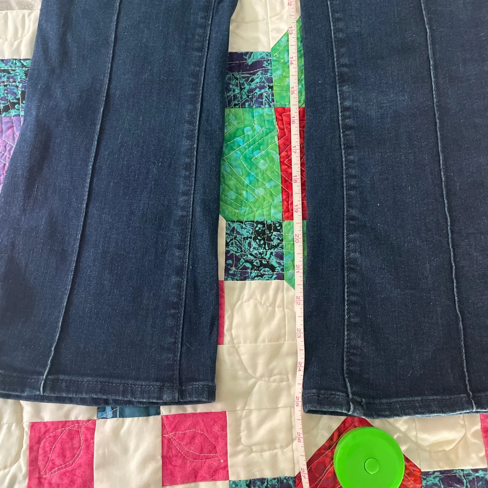 LOFT The Kick Crop Jeans Womens size 24 Dark Wash Denim Everyday High Rise - Image 7