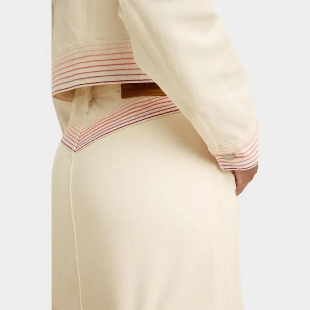 NWT LEVI'S RAINBOW RIBCAGE WOMEN'S SKIRT Off White - Image 3