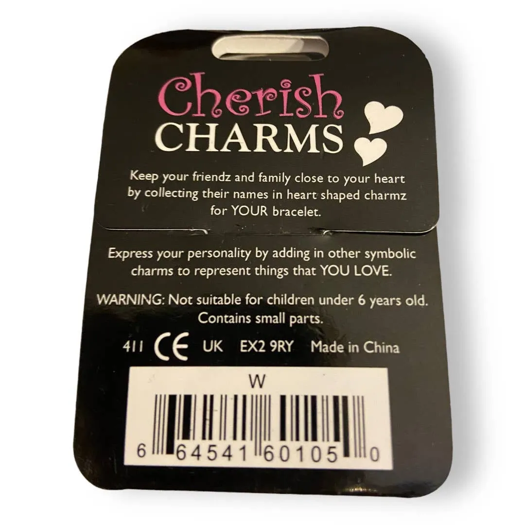 Cherish Charms W‎ Monogram Initial Bracelet Charm NEW NWT Silvertone Silver - Image 2