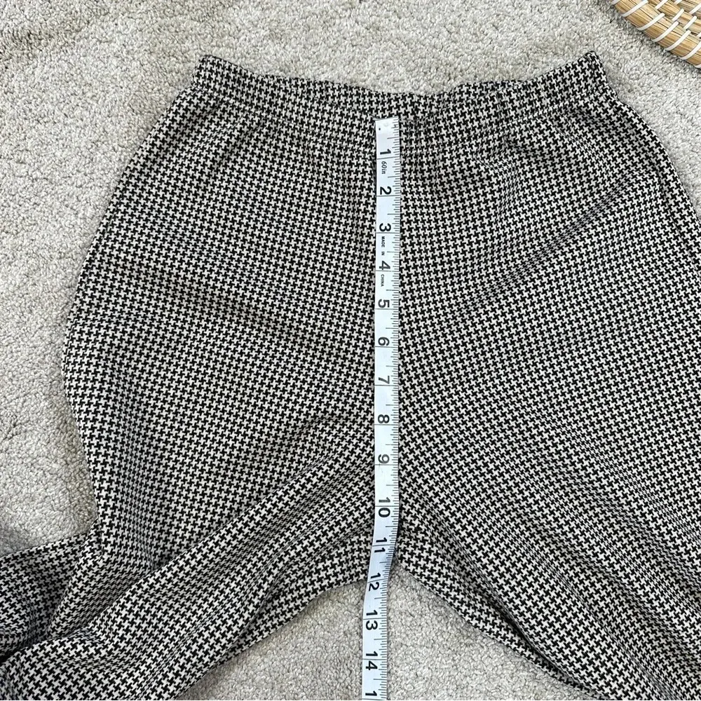 Bryn Walker Palazzo Soft Knit Pull On Pants Houndstooth Wide Leg Nero/Latte XXS - Image 14