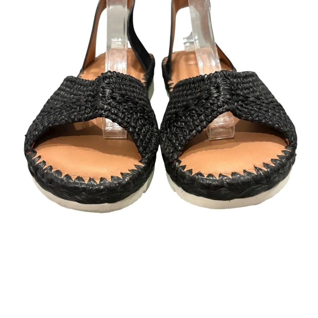 Gentle Souls Lucille Raffia Platform Sandal, Sz 7 - Image 11