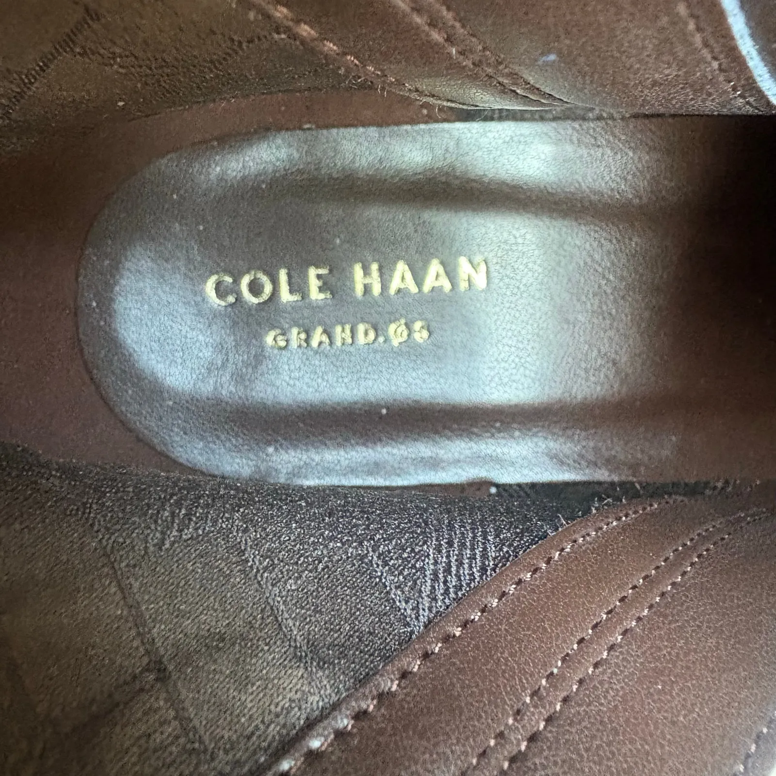 Cole Haan Saylor Grande Bootie Sz 9B Blue Suede Side Zipper Round Tow Block Heel - Image 11