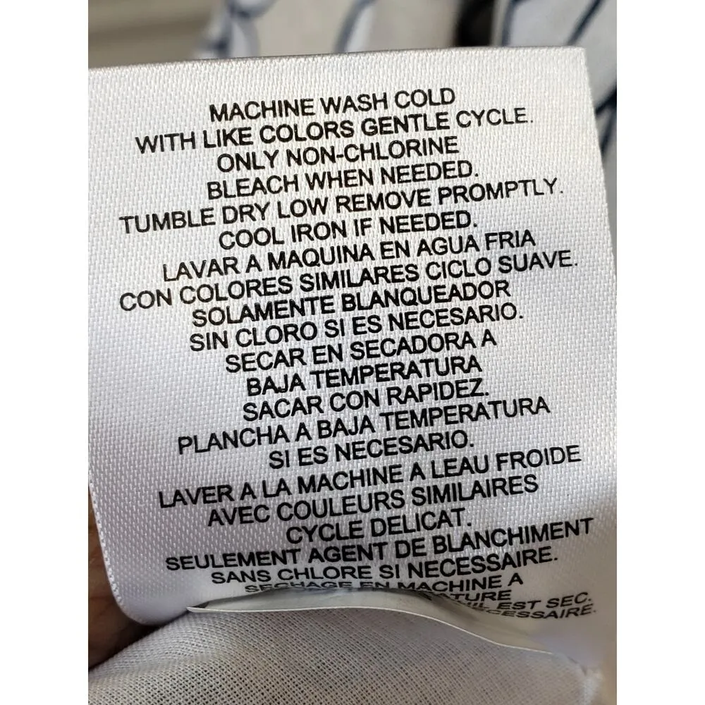 Jones New York Maxi Dress Linen 6 Ivory Floral Handkerchief Back Zip Square Neck - Image 4