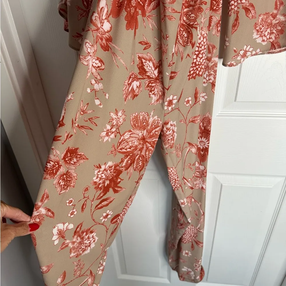 L'ATISTE  Beige Floral Pants - Image 2
