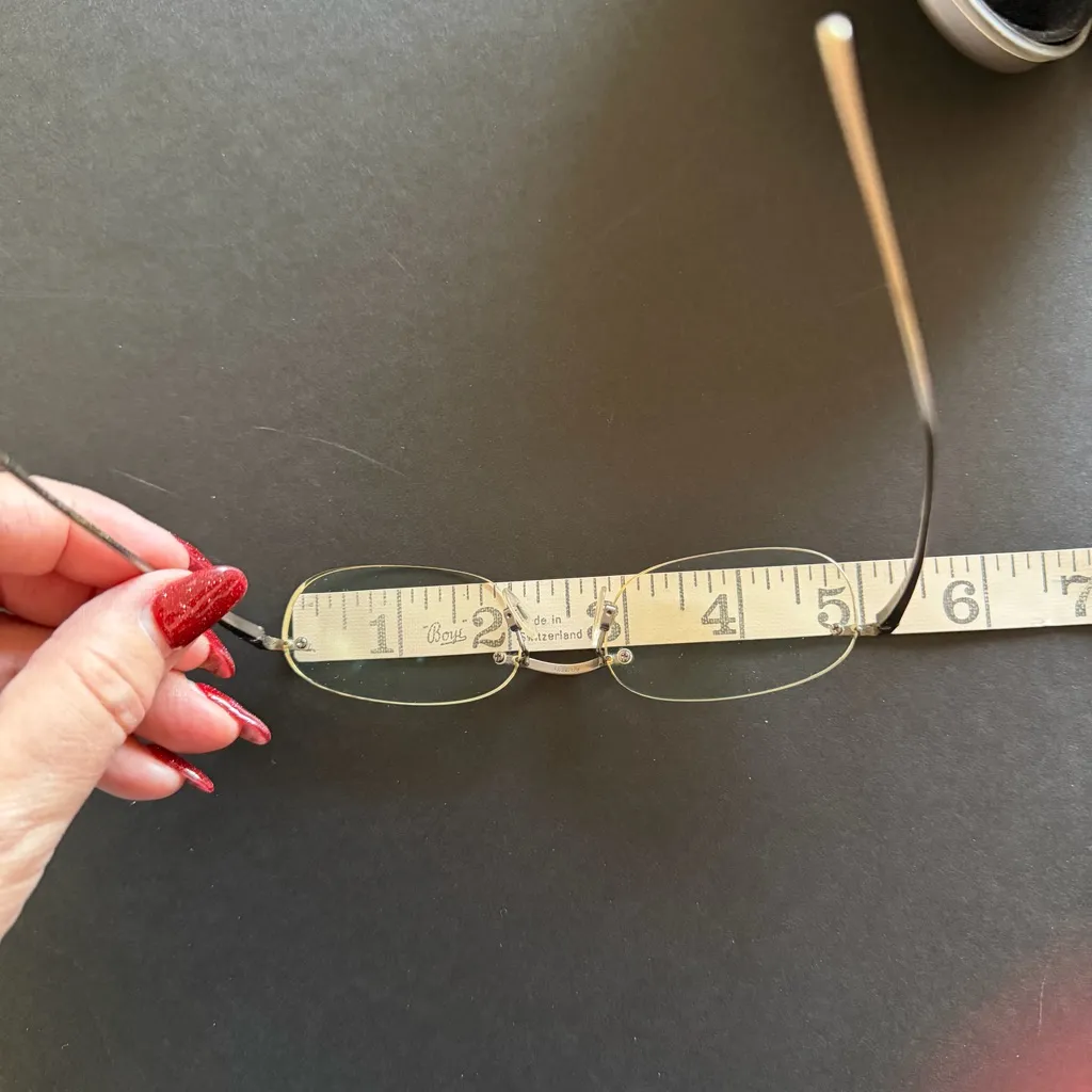 Movado Titanium frameless glasses. Prescription (can be replaced) EUC Silver - Image 9