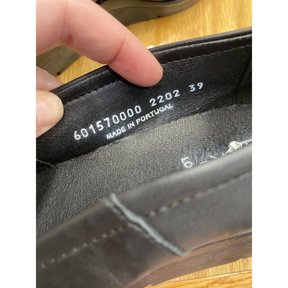 Fly London Wedge Women 8.5 Black Leather Slip-On Round Toe Casual Wear S64 - Image 7