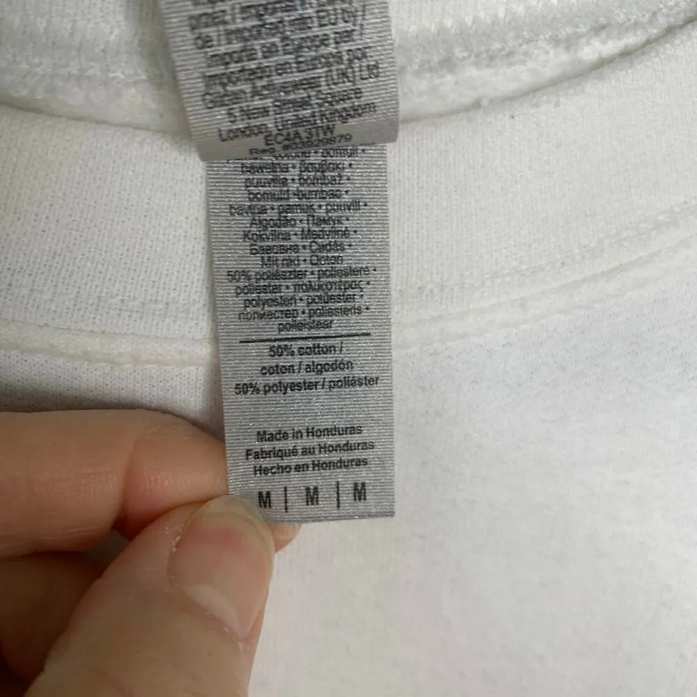 Even a bad Day is just 24 Hours White Crewneck Green Graphic Sz Medium - Image 3