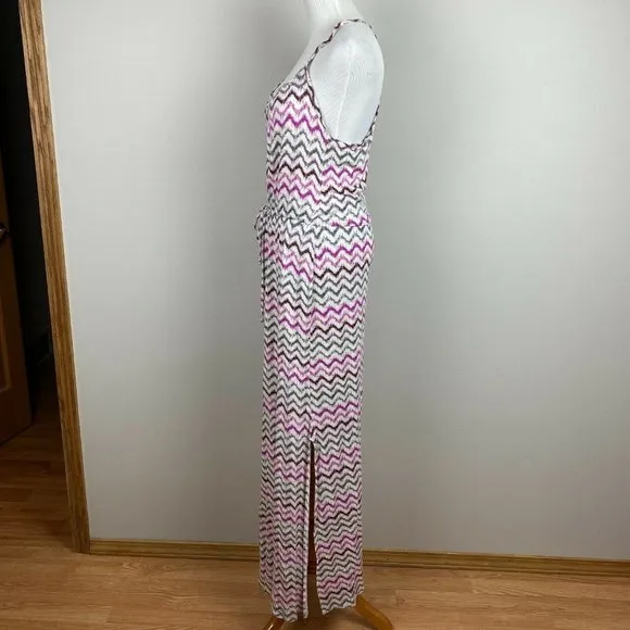 Best Society Maxi Dress M Multicolor‎ Printed Racerback Sleeveless Tie Size M - Image 7