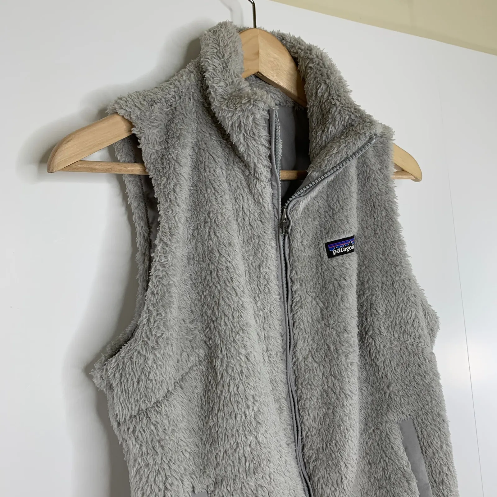 Patagonia Los Gatos Fleece Vest Size Medium Grey Womens Full Zip - Image 6