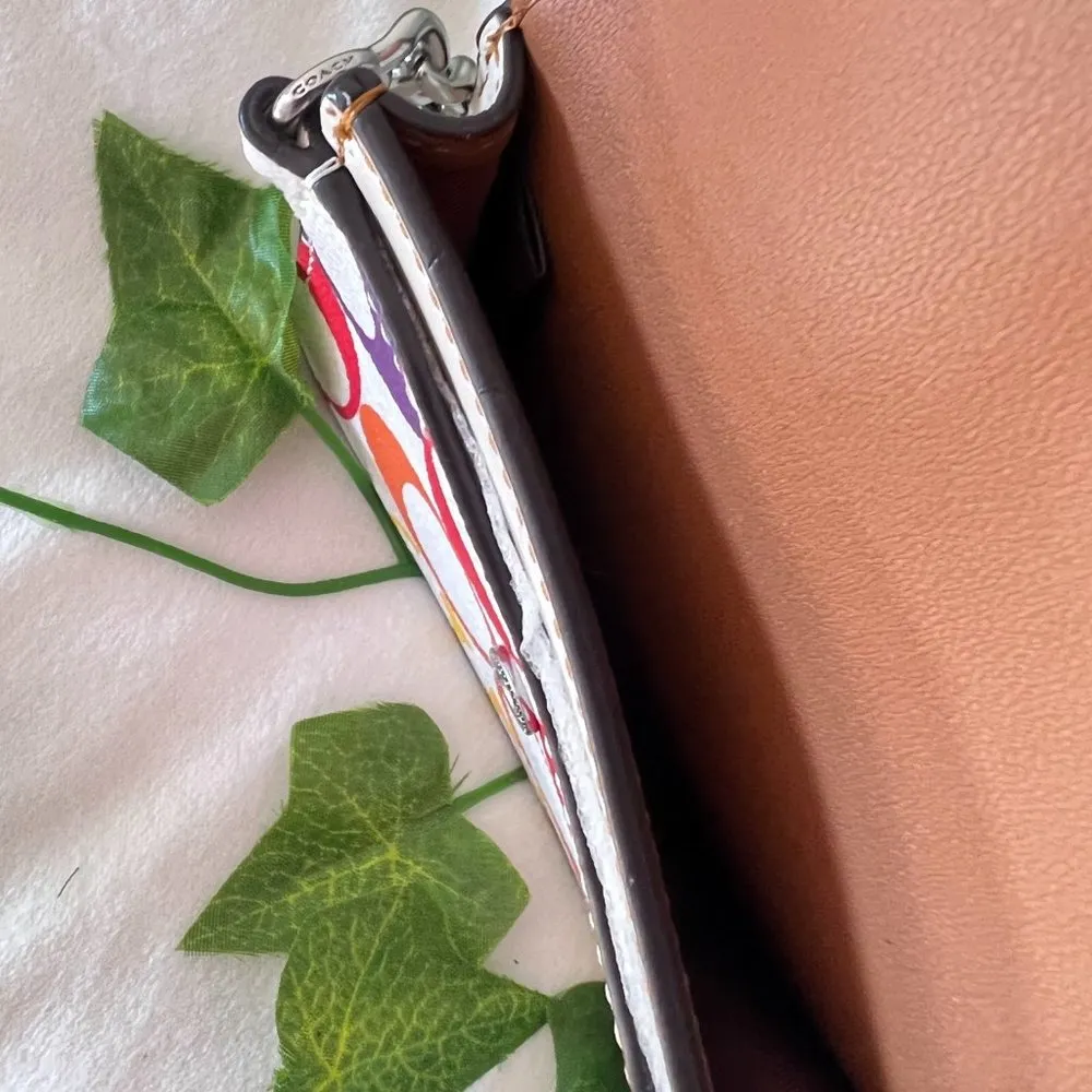 Poppy Crossbody With Card Case In Rainbow Signature Canvas c4697 - Image 8