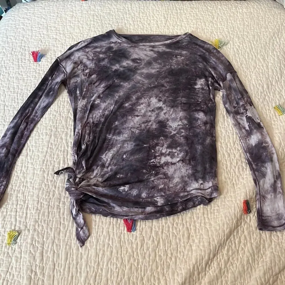Lululemon To The Point Long Sleeve Tie Dye Size 4 - Image 2