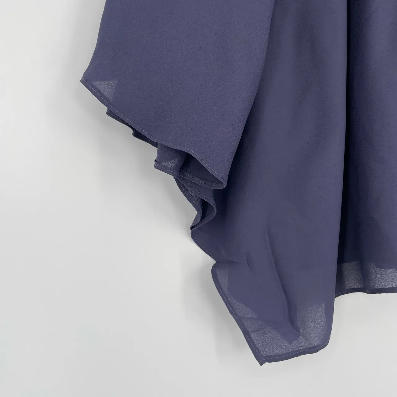 Revolve Krisa Womens Off Shoulder Batwing Slate Blue Flutter‎ Demure Blouse XS - Image 9