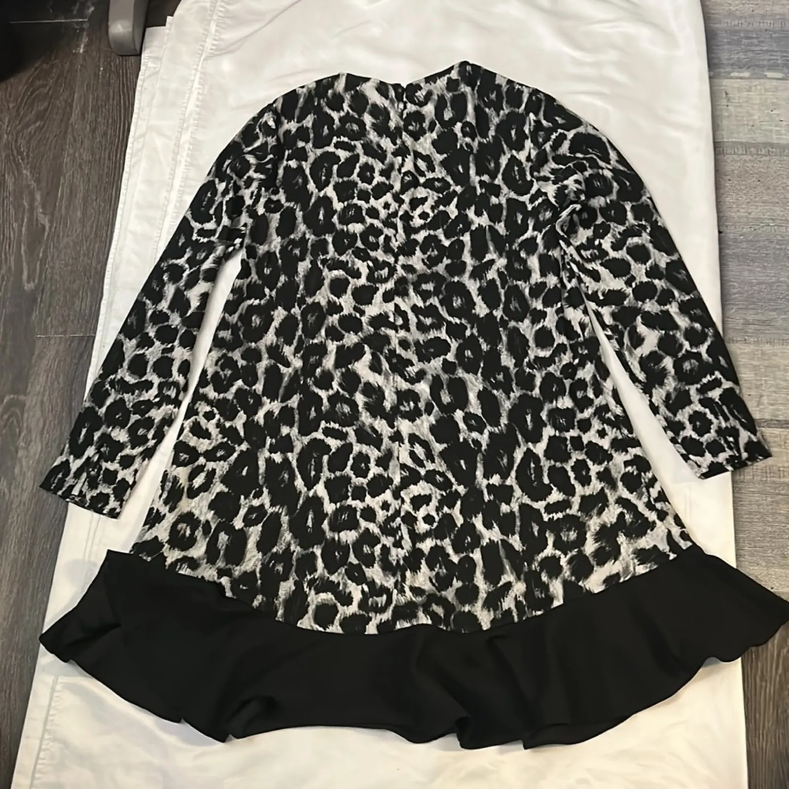 Rachel Zoe Black/White Animal Print Dress Tunic 2 Long Sleeve Mobwife Dopamine - Image 8