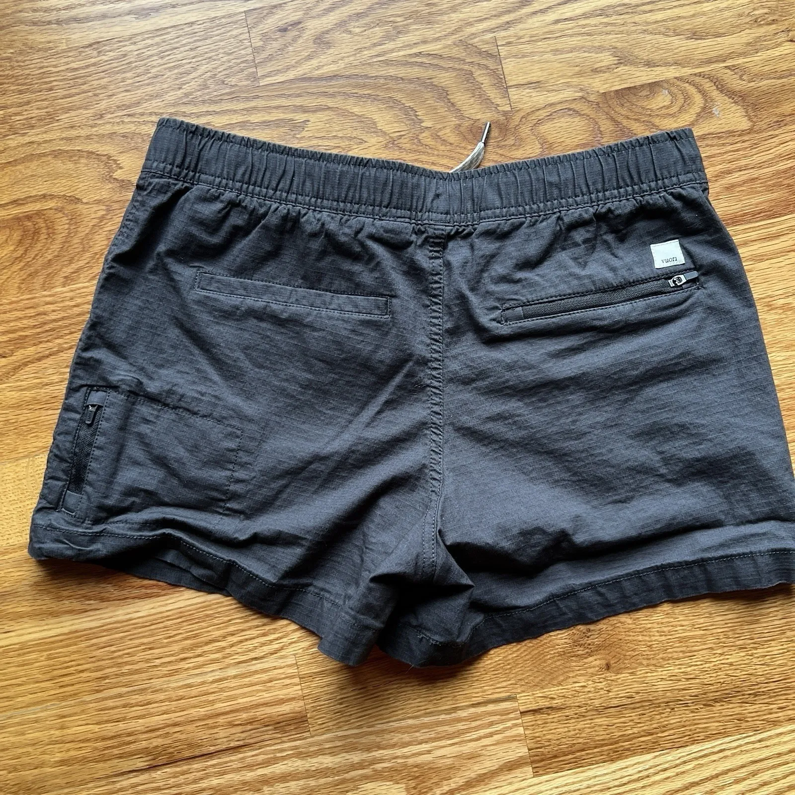 Vuori The Rise The Shine Organic Cotton Drawstring Shorts Black Women's Medium - Image 4