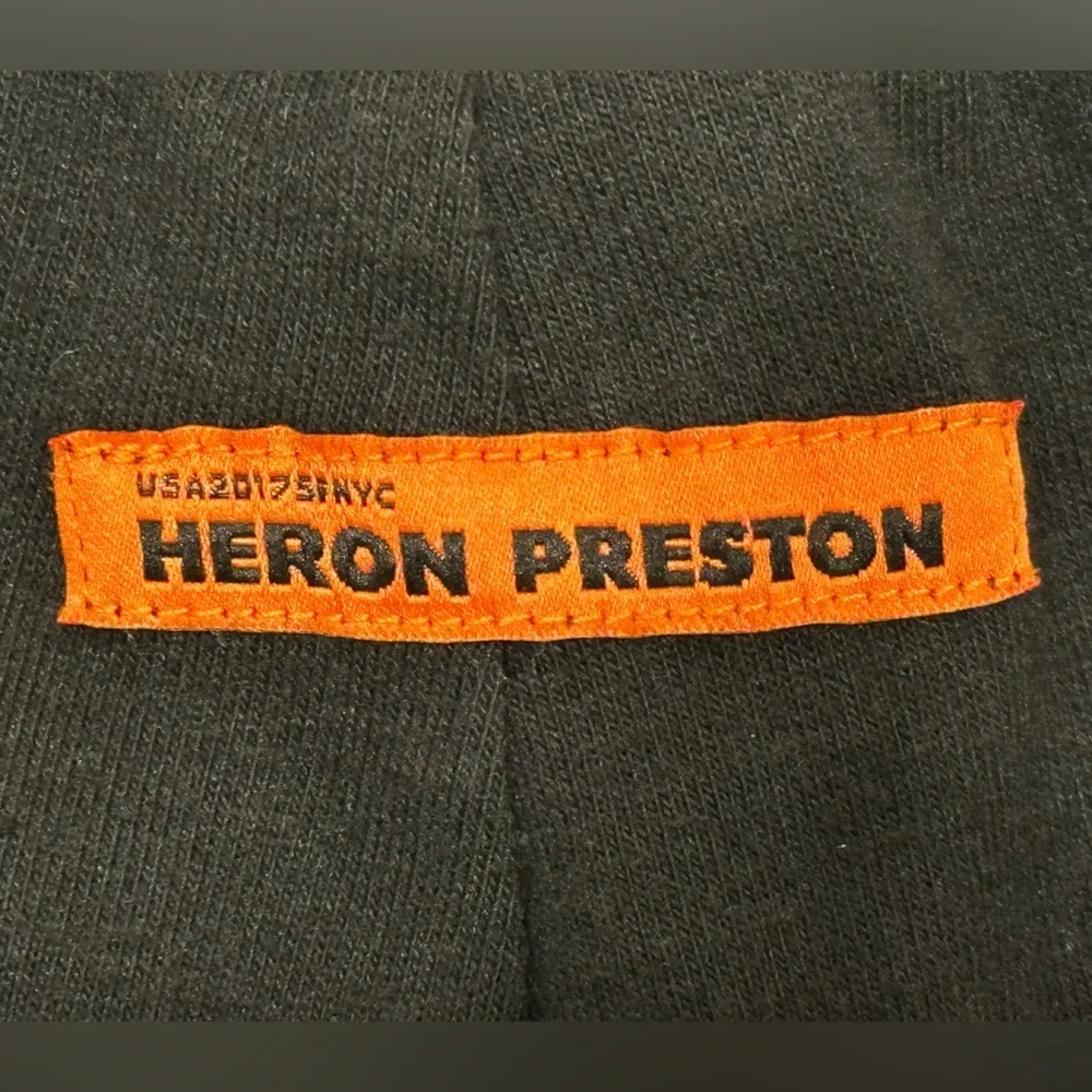 Heron Preston Flames Biker Shorts Size XS 5” Streetwear Sporty Chic Black Active - Image 12