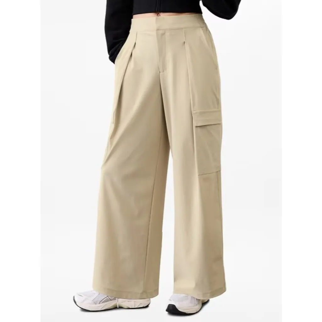 Athleta 12 Pinnacle Cargo Trouser Ecru Size 12 Regular - Image 2