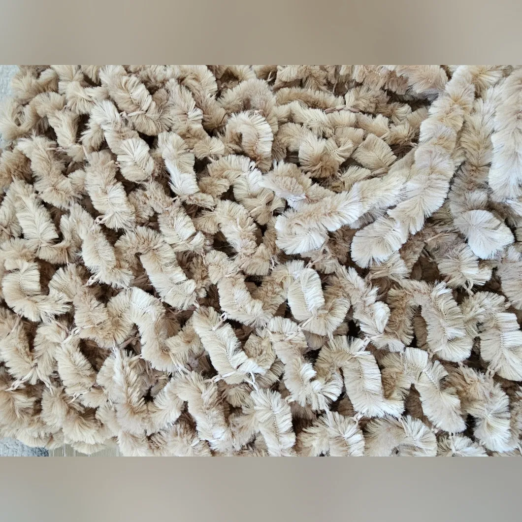 Chenille Shawl Soft Collar Neck Warmer Scarf Wrap Shawl Tan Fuzzy Scarf - Image 4