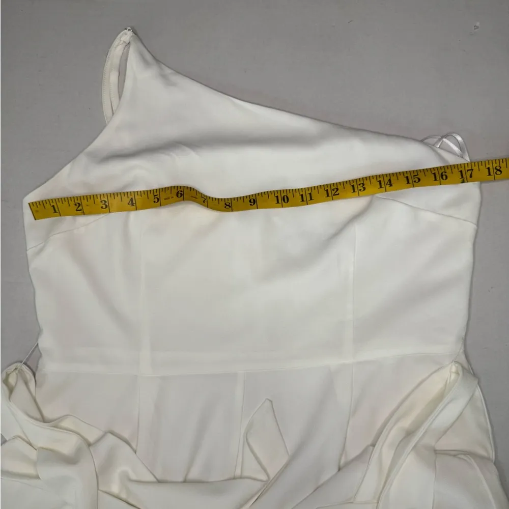 PETAL&PUP LEYTON JUMPSUIT - WHITE Elegant White Wide-Leg Pants Size 12.  #336 - Image 13