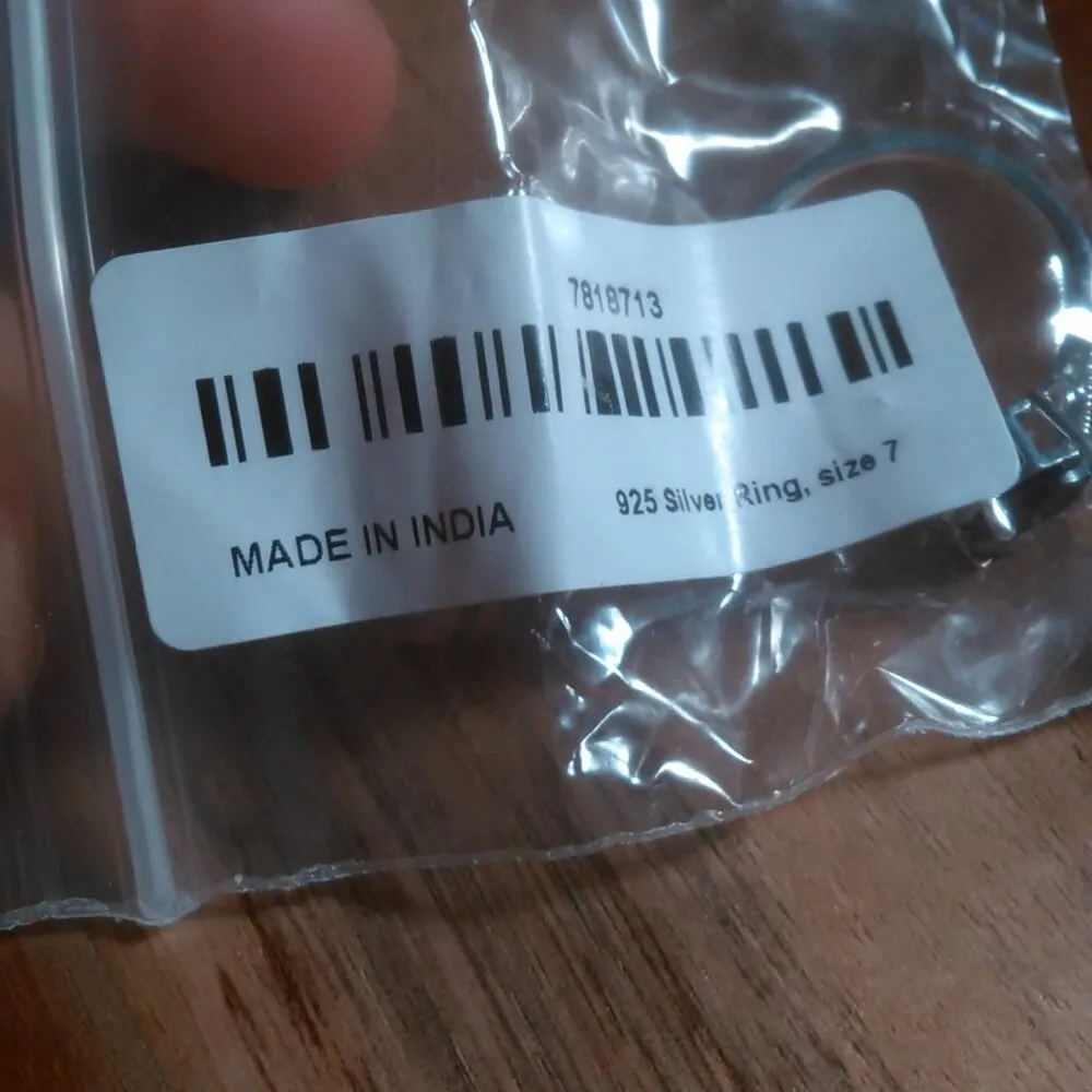 Thai Black Spinel Infinity Sterling Silver Shank Ring (Size 7) - Image 10