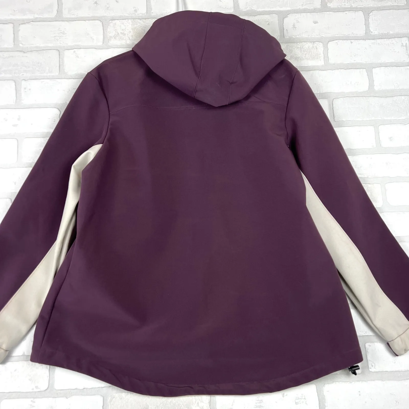 DICKIE'S‎ STORM Womens Softshell Jacket Hooded Plum Beige Outdoor, Size XL Purple - Image 7