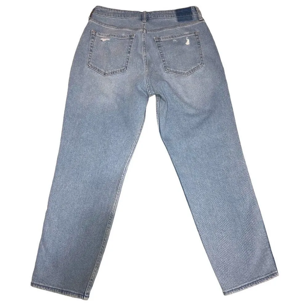 Hollister Jeans Size 11R Curvy High Rise Mom Blue Light Wash 30x27 Casual NEW - Image 3