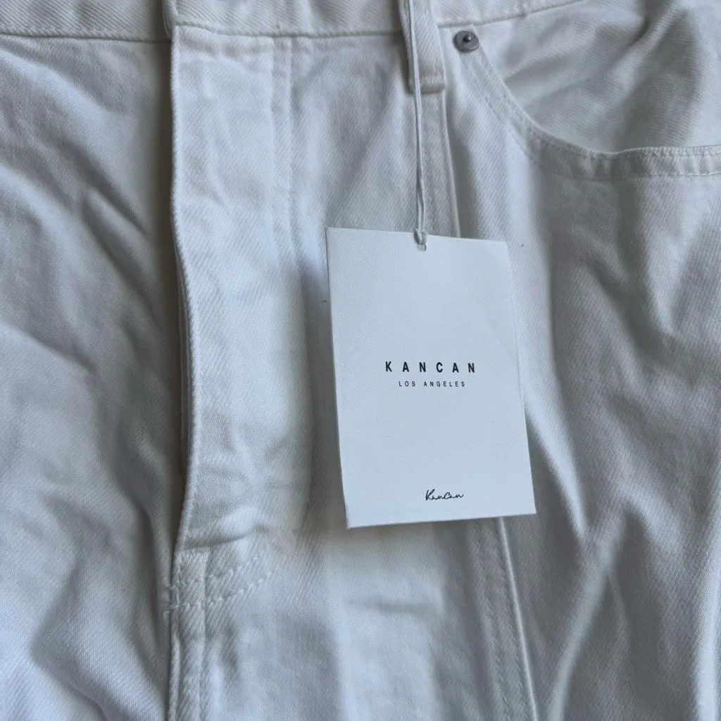 NWT KanCan White Ultra High Rise 90s Wide Leg Jeans 100% Cotton Size 30 / 13 - Image 3