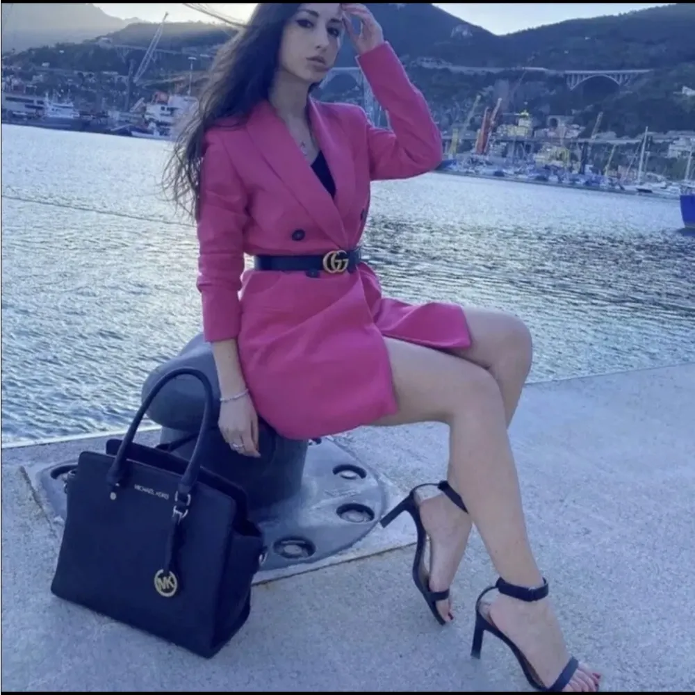 Zara BUTTONED BLAZER DRESS w/ Pockets & Buttons NEW - Image 5