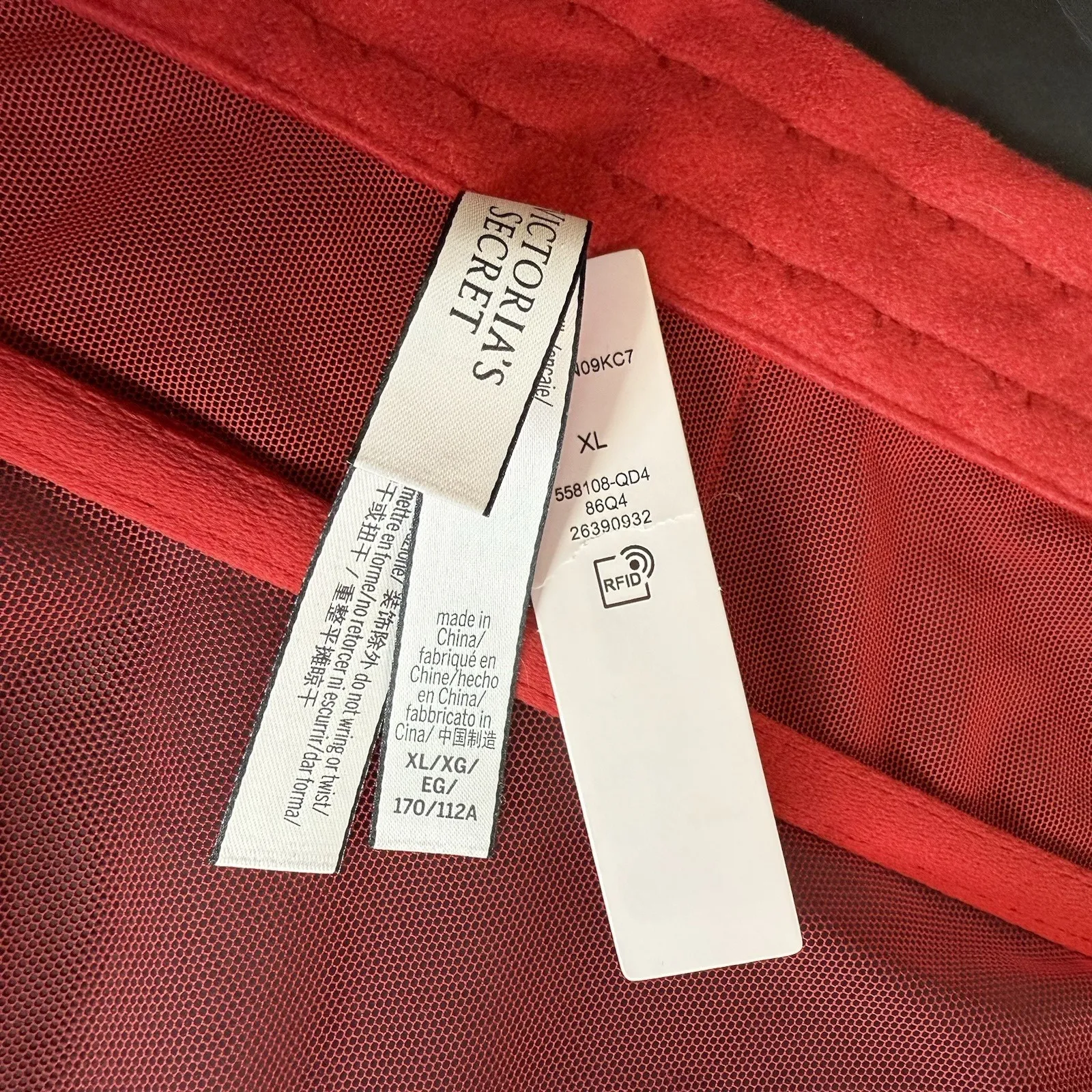 New Victoria Secret Lace Bustier Demi Bra XL Corset Garter Red Lingerie Longline - Image 3