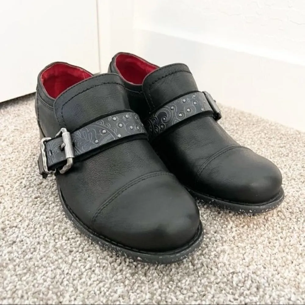 OTBT Straggler Leather Oxford Heel Shoes in Black Casual Academia Women's Size 6 - Image 6