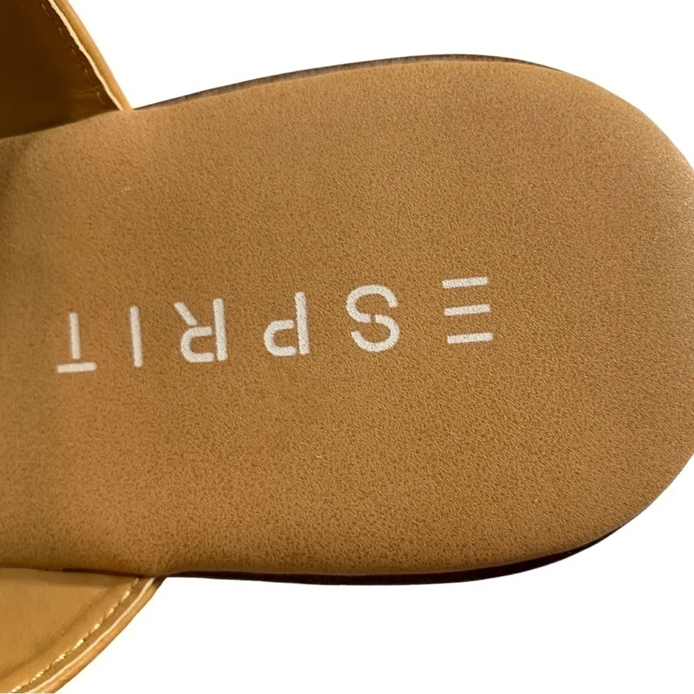 Women Esprit Tan Taupe‎ Stretch Strap Natasha Slide Slip On Sandal Shoes Size 8M - Image 2