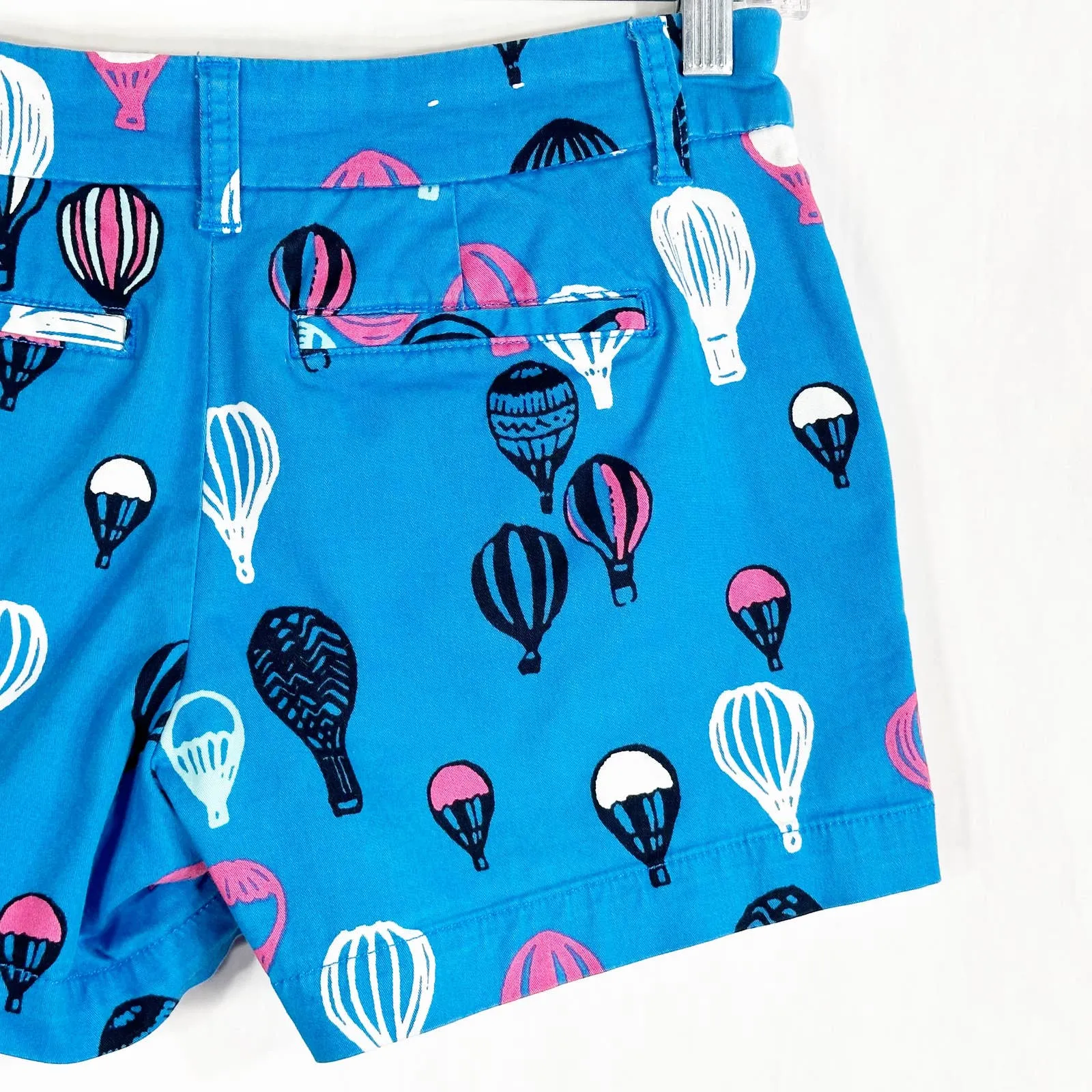 Crown Ivy Size 2P Shorts Hot Air Balloon Print Blue Pink White‎ Black Petite 528 - Image 6