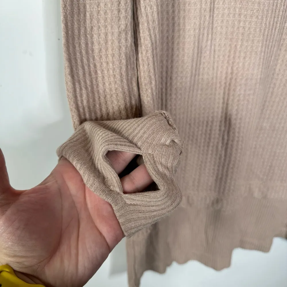 We The Free The North Shore Waffle Knit Tunic Top on Sand Size Small - Image 6