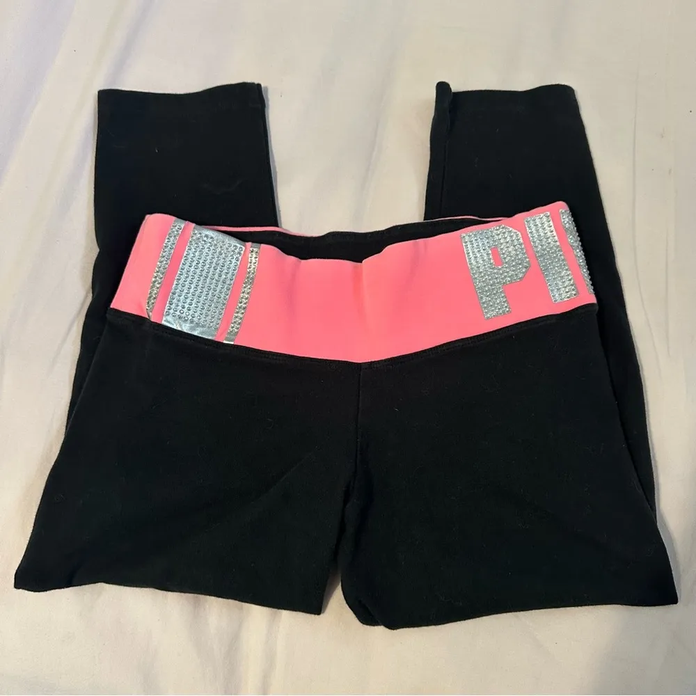 Y2K Vintage Victoria’s Secret Bling Capri leggings - Image 2