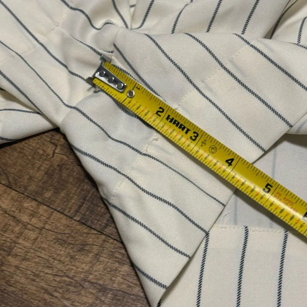 NEW 89th + Madison pinstriped pleated trouser shorts White Size 4 - Image 7