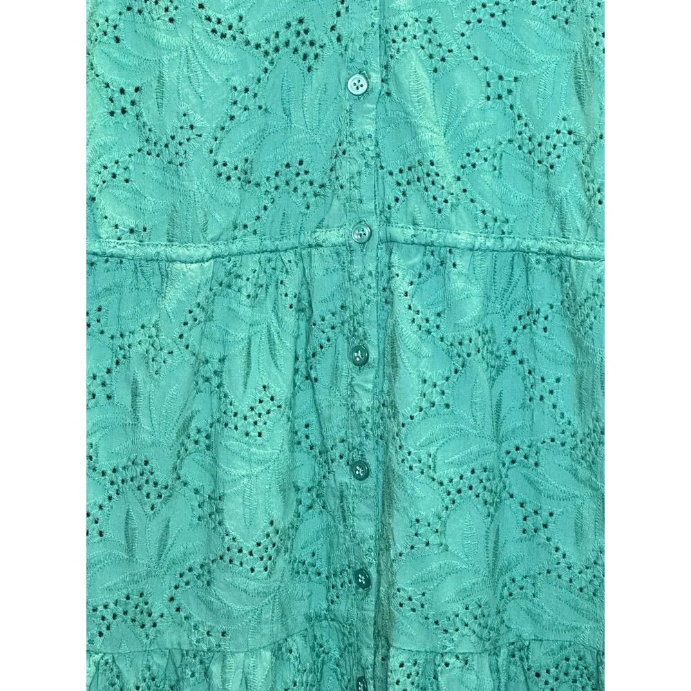 Marine layer Women's 16148 Size Small Smoke Pine Eyelet Willow Midi Dress NWT - Image 11