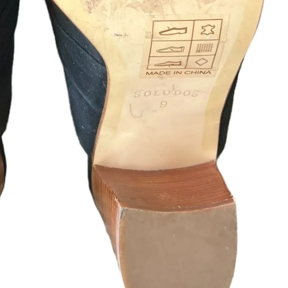 Soludos  - Lani Bow Suede Heeled Mules Sz 9 - Image 9