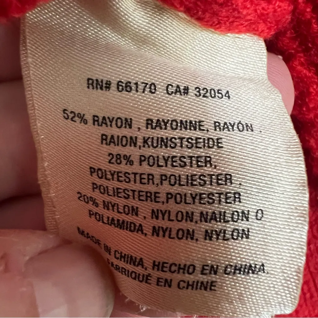 Moth Anthropologie Roll Neck Oversized Slouchy Sweater Red Mock Tunic Sz XL Knit - Image 9