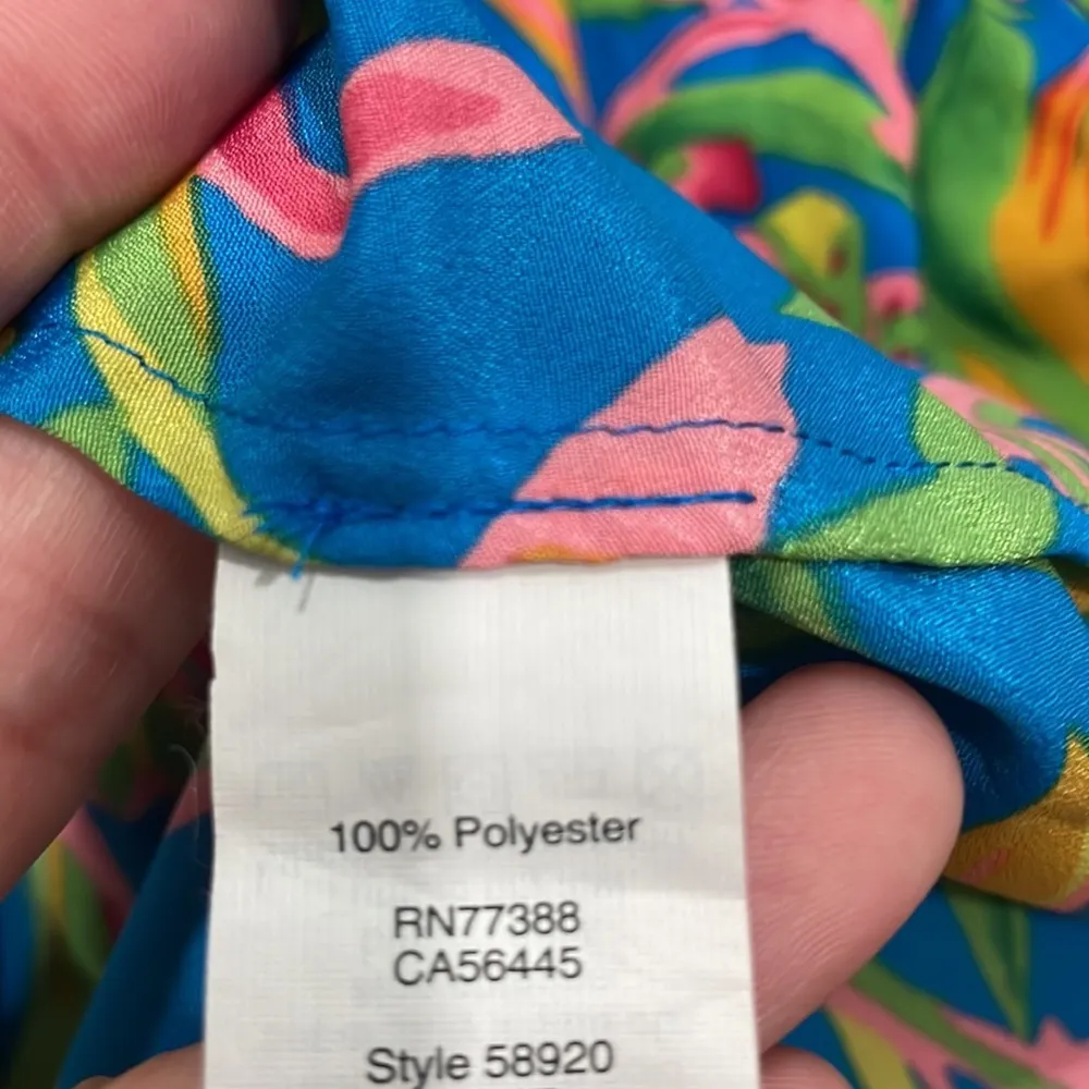 J.CREW Tank Top Floral Raceback Hawaiian Blouse size 4 - Image 7