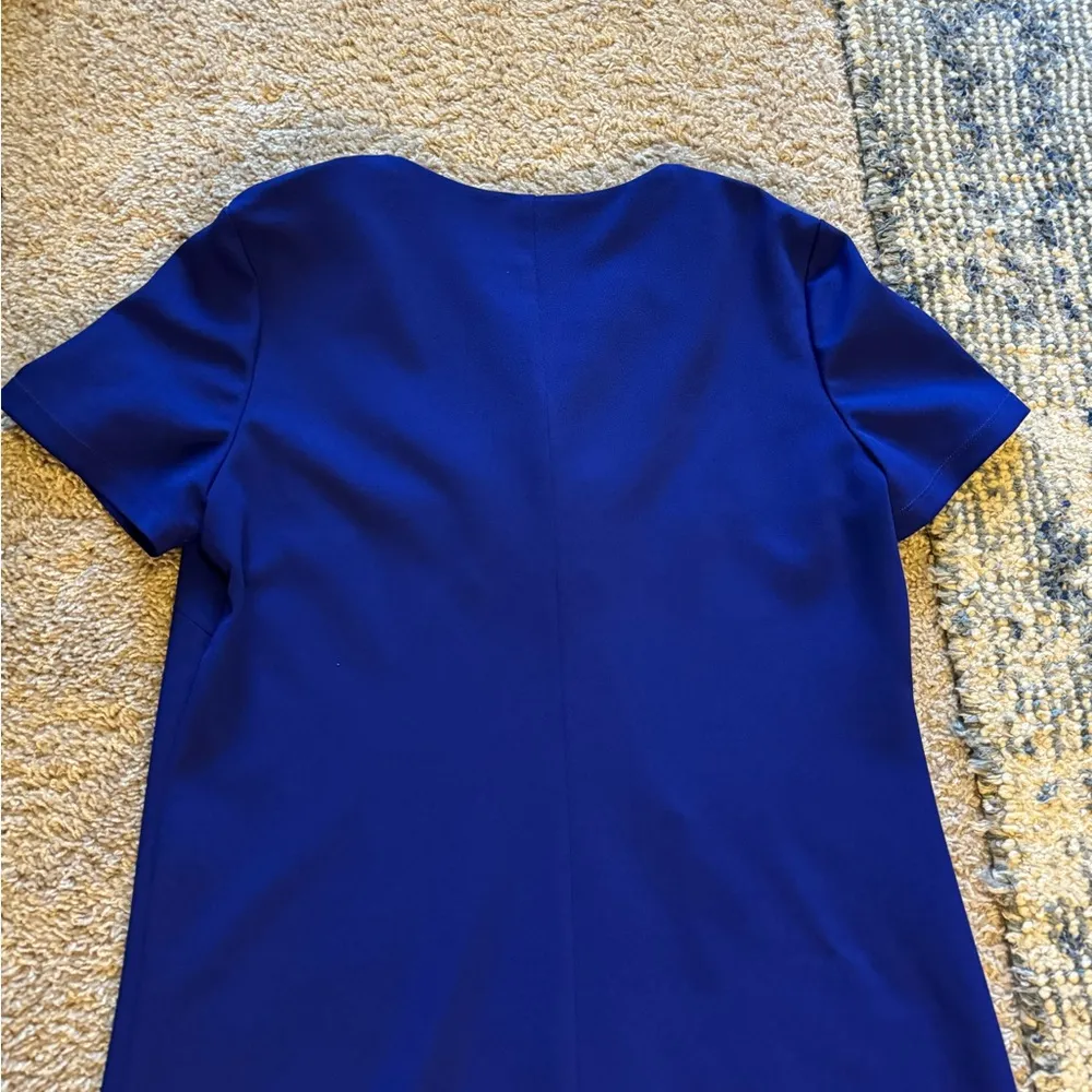 Blue/Purple Tie Up Short Sleeve Women’s Dress - Image 7