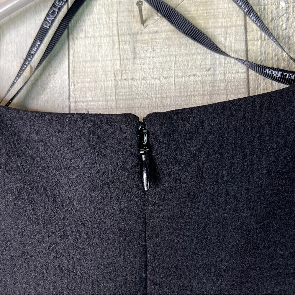 Rachel Rachel Roy Size 18W Black Surplice Peplum Bell Sleeve Party Sheath Dress - Image 9