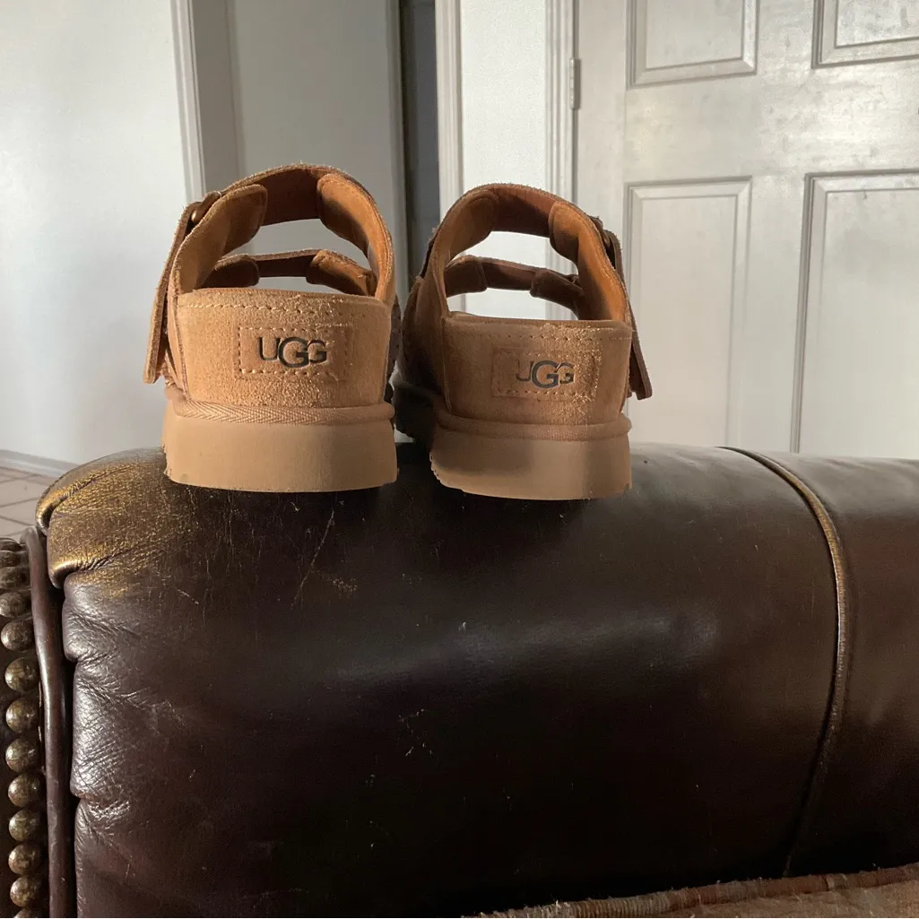 UGG Women's Brown Suede Mules platform - Image 4