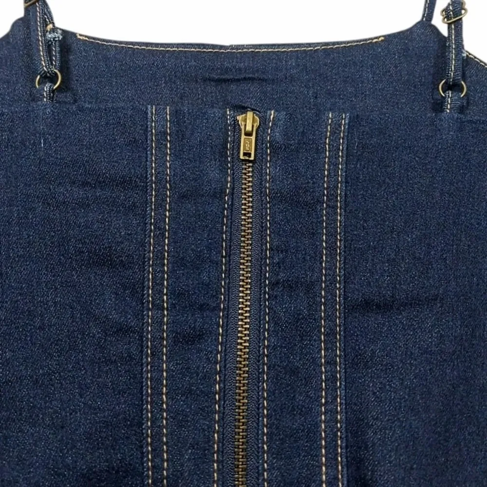 Sincerely Jules  Denim Tank Top Zipper Back - Image 4