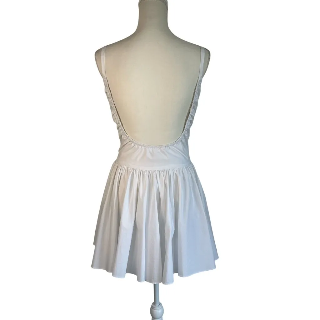 CAROLINE CONSTAS Orella Scoop Back Mini Dress in White X - Image 6