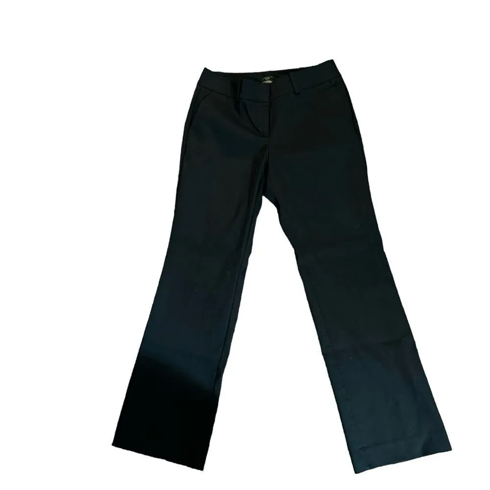 Ann Taylor Factory Black Curvy Petite Dress Pants Cotton Poly  - Size 4‎ - Image 4