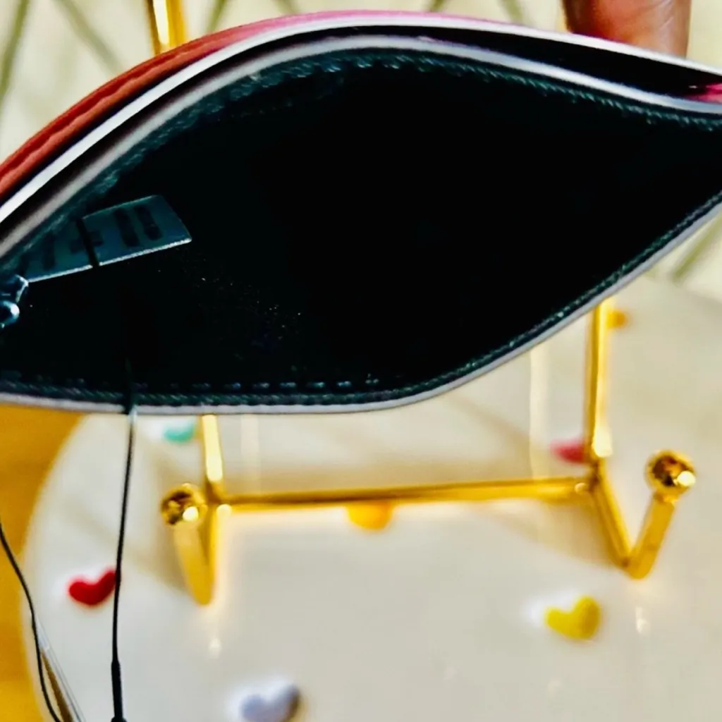 Karl Lagerfeld Leather Card Case
Karl Lagerfeld Pink  with Cartoon Design NWT - Image 3