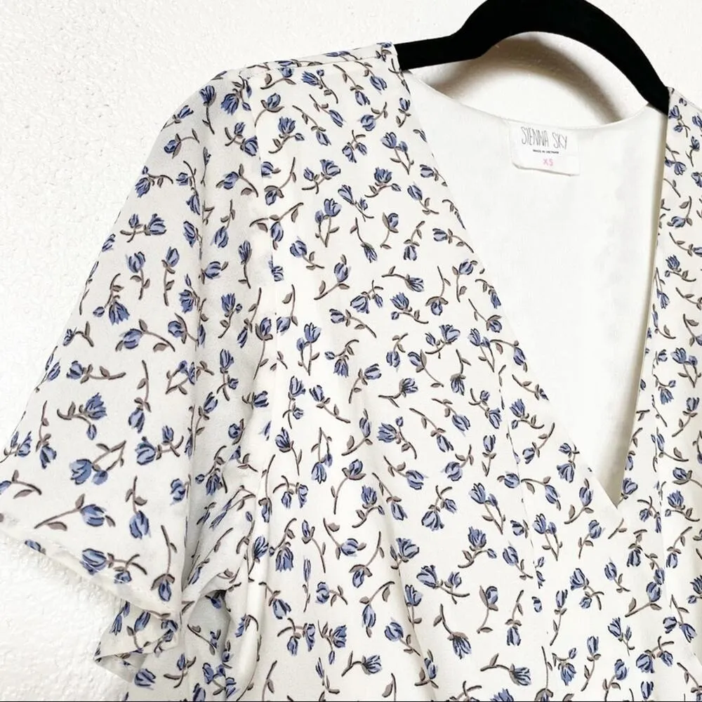 Sienna Sky Floral Print Wrap Top Dress Size XS - Image 5
