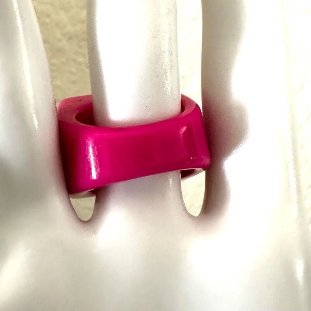 Pink gold tone heart cocktail ring - Image 7