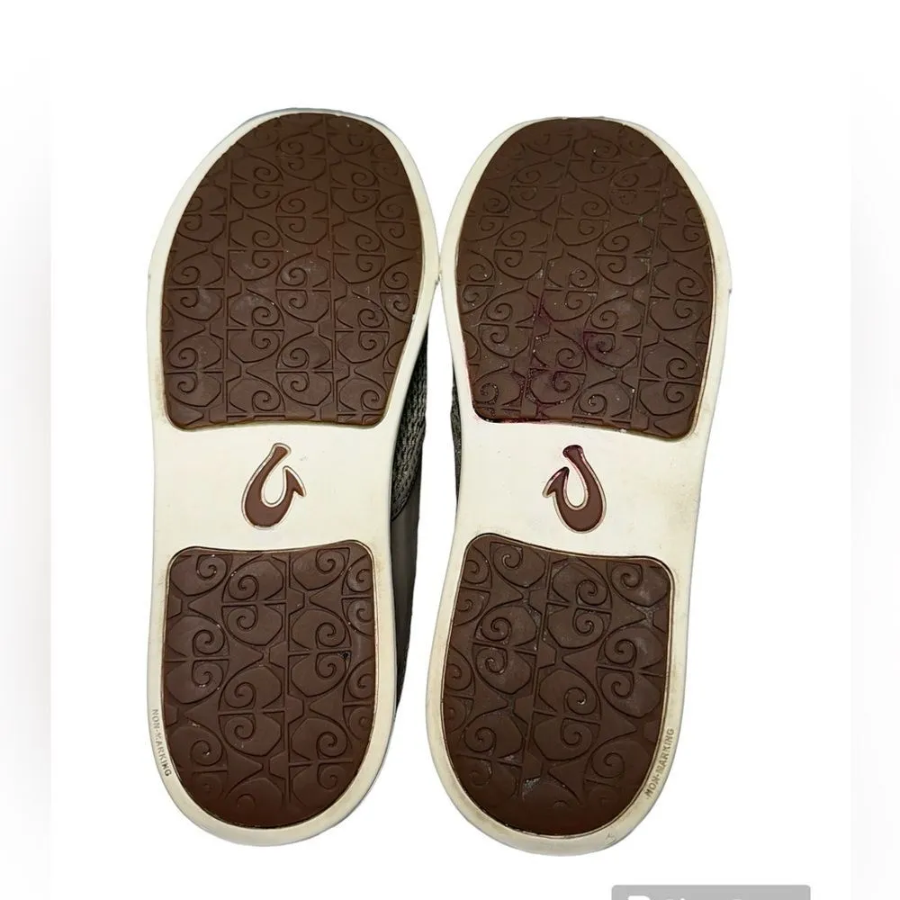 Olukai Women’s Pehuea Mesh Collapsible Heel Sneakers Flats Taupe Size 9.5 - Image 9