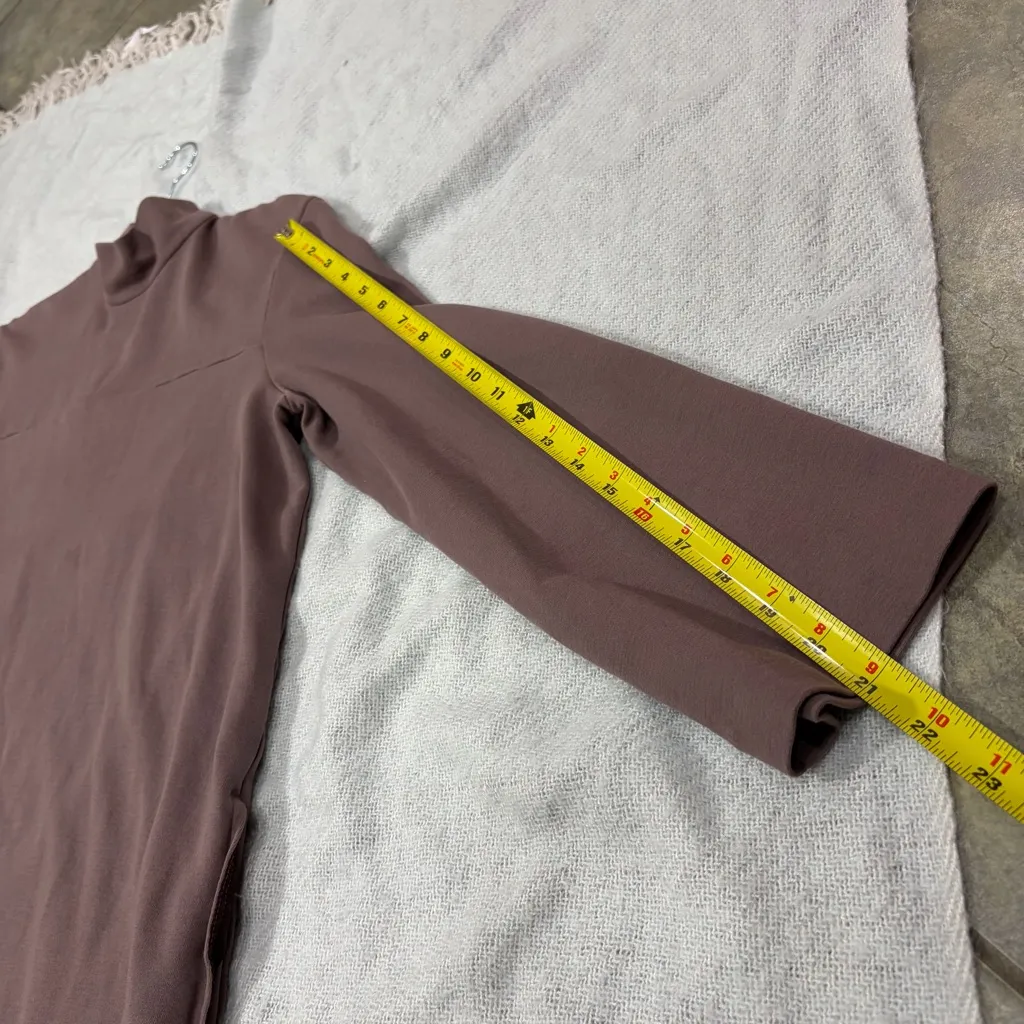 Max Mara Leisure Womens Dress Trento Mock Neck Long Sleeve Mauve PtP 20” - Image 10